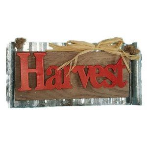 Fall Autumn Harvest Home Decor Wall Hanging NWoT